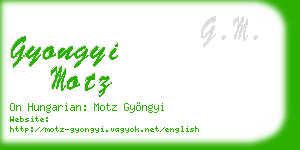 gyongyi motz business card